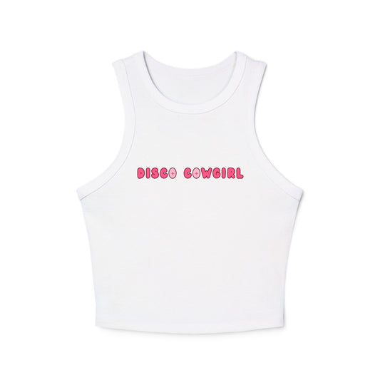 Disco Cowgirl Micro Rib Racer Tank Top