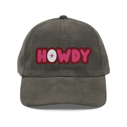 Howdy Corduroy Cap (Embroidered) - Unisex