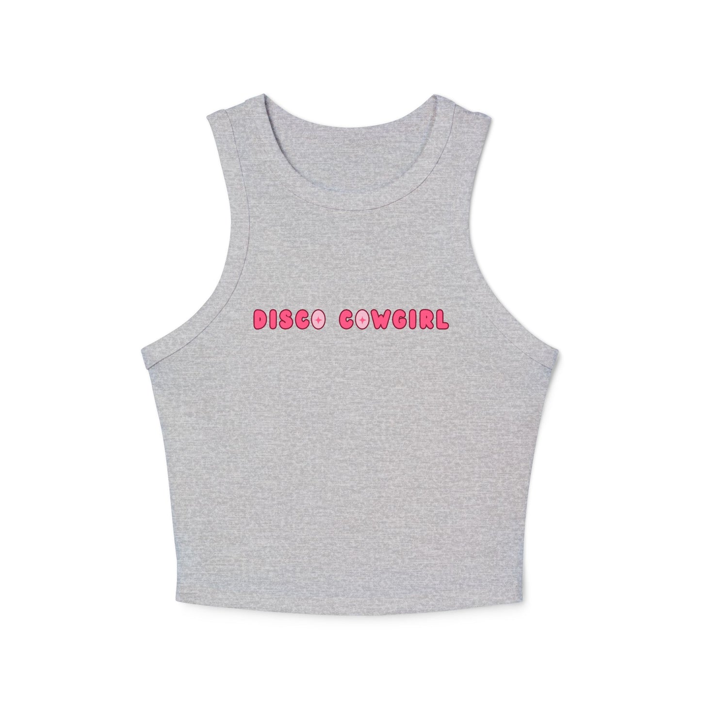 Disco Cowgirl Micro Rib Racer Tank Top