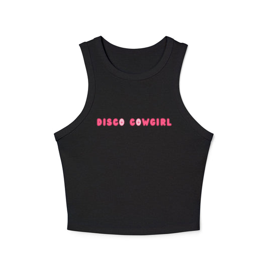 Disco Cowgirl Micro Rib Racer Tank Top